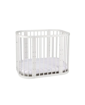White 5-in-1 Baby Crib with Cradle | Waldin