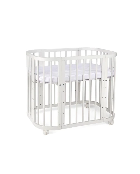 5in1 Baby Crib with matress and cradle - White | Waldin