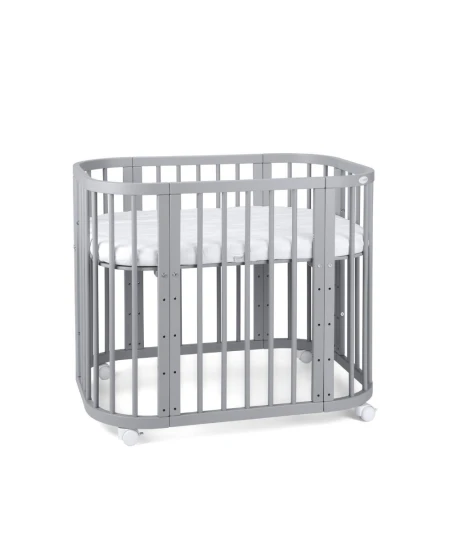 5in1 Baby Crib with matress and cradle - Gray | Waldin