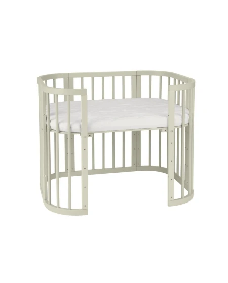 5in1 Baby Crib with mattress and cradle - Olive | Waldin