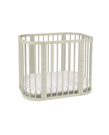 5in1 Baby Crib with mattress and cradle - Olive | Waldin