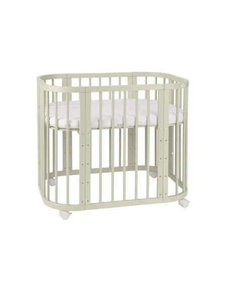 5in1 Baby Crib with mattress and cradle - Olive | Waldin