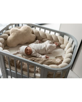 5in1Baby Crib with matress and cradle - Gray