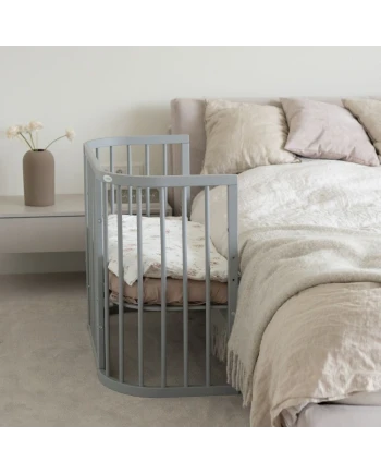 5in1Baby Crib with matress and cradle - Gray