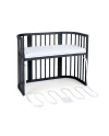 5in1 Baby Crib with mattress and cradle - Graphite