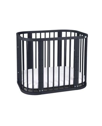 5in1 Baby Crib with mattress and cradle - Graphite