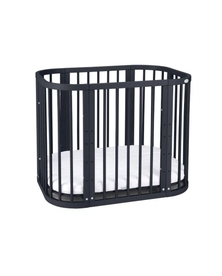 5in1 Baby Crib with mattress and cradle - Graphite