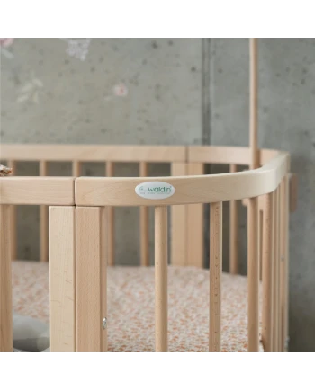 5in1 Baby Crib with matress and cradle - Natural wood