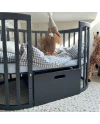 7in1 Oval Baby Crib with matress - Graphite