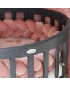 7in1 Oval Baby Crib with matress - Graphite