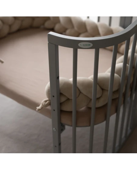 Organic Cotton Sheet 93x65 for 5in1 Crib – Taupe
