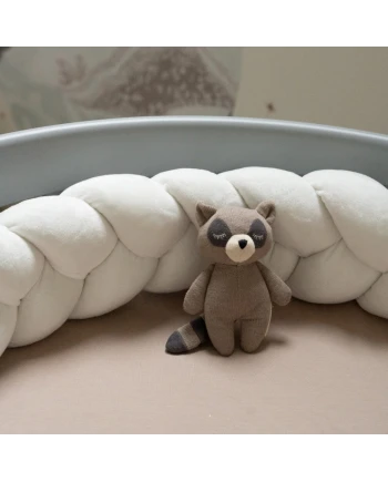 Velour Braided Crib Bumper 210 cm - Ecru