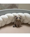 Velour Braided Crib Bumper 210 cm - Ecru