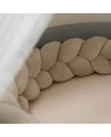 Velour Braided Crib Bumper 210 cm - Beige