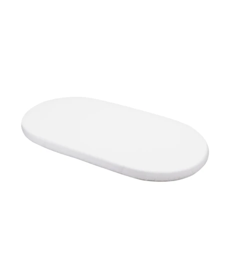 Organic Cotton Sheet 124x73 Oval Crib - White | WALDIN