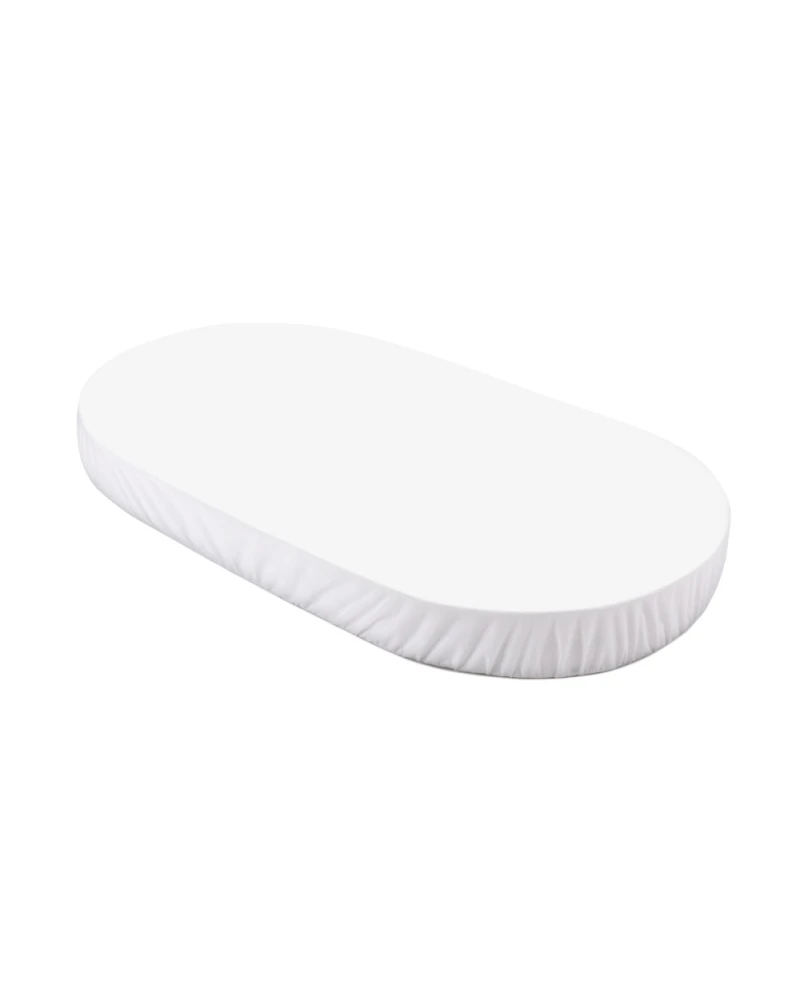 Organic Cotton Sheet 123x73 Oval Crib - White | WALDIN Organic Cotton Sheet 123x73 Oval Crib - White | WALDIN