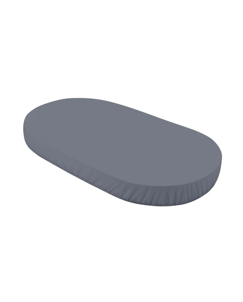 Organic Cotton Sheet 123x73cm Oval Crib - Graphite | Waldin Organic Cotton Sheet 123x73cm Oval Crib - Graphite | Waldin