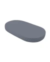 Organic Cotton Sheet 123x73cm Oval Crib - Graphite | Waldin