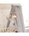 Gray Tulle Canopy for Crib + Canopy Frame