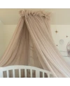Taupe Tulle Canopy for Crib + Canopy Frame