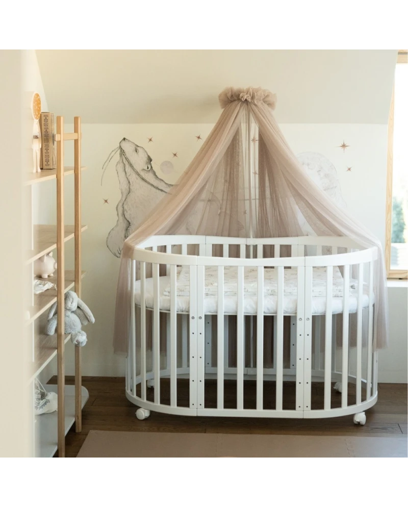 Taupe Tulle Canopy for Crib + Canopy Frame Taupe Tulle Canopy for Crib + Canopy Frame