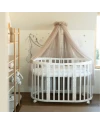 Taupe Tulle Canopy for Crib + Canopy Frame