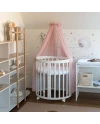 Rose Tulle Canopy for Crib + Canopy Frame