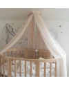 Beige Tulle Canopy for Crib + Canopy Frame