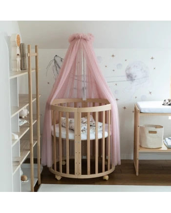Rose Tulle Canopy for Crib + Canopy Frame