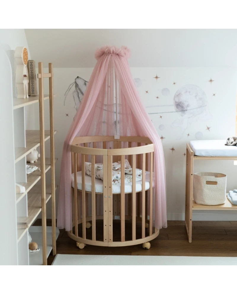 Rose Tulle Canopy for Crib + Canopy Frame Rose Tulle Canopy for Crib + Canopy Frame