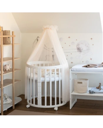 Champagne Tulle Canopy for Crib + Canopy Frame