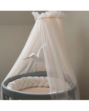 Champagne Tulle Canopy for Crib + Canopy Frame