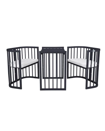 7in1 Baby crib with mattress - Graphite