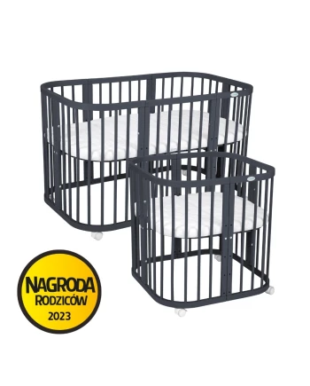 7in1 Baby crib with mattress - Graphite