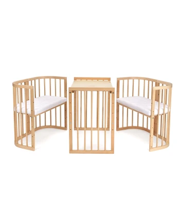 7in1 Baby crib with mattress Natural Grows with your child Waldin