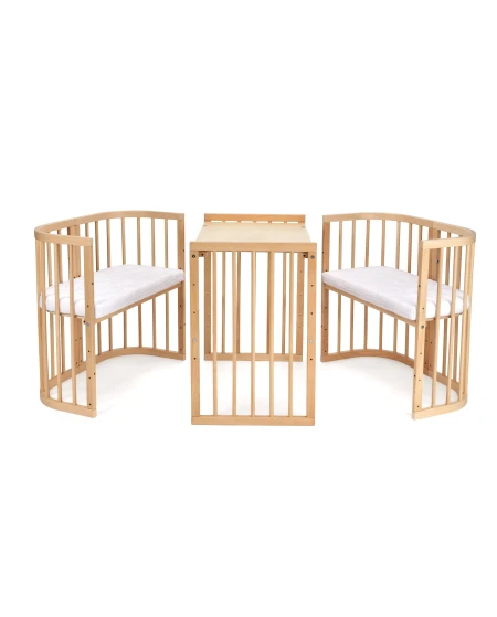 7in1 Baby crib with mattress Natural Grows with your child Waldin