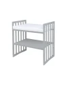 7in1 Oval Baby Crib with mattress - Gray