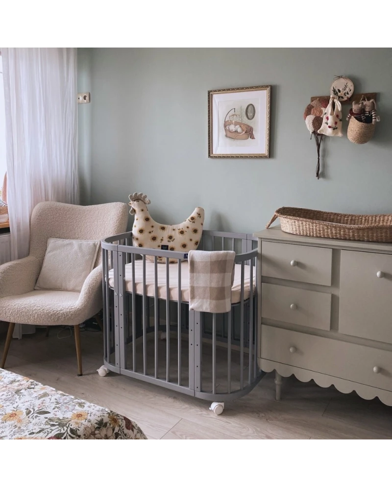 5in1Baby Crib with matress and cradle - Gray 5in1Baby Crib with matress and cradle - Gray