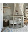 5in1 Baby Crib with mattress and cradle - Olive | Waldin
