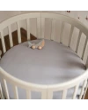 Organic Cotton Sheet 73x73 Oval Crib - Gray | WALDIN