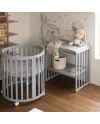 Organic Cotton Sheet 73x73 Oval Crib - Gray | WALDIN