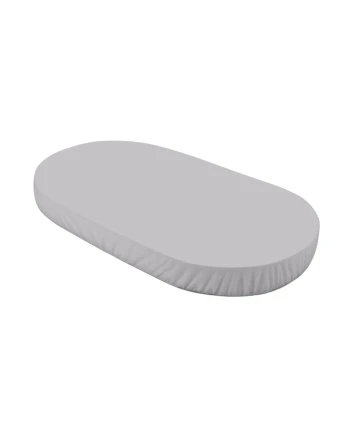Organic Cotton Sheet 123x73 Oval Crib - Gray