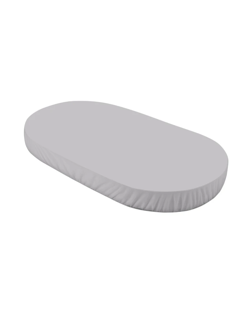 Organic Cotton Sheet 124x73 Oval Crib - Gray | Waldin Organic Cotton Sheet 124x73 Oval Crib - Gray | Waldin