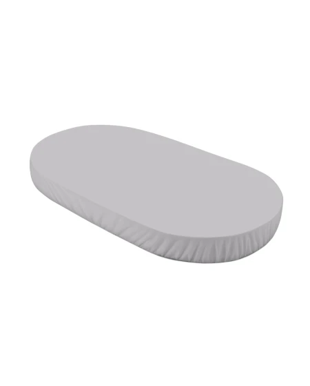 Organic Cotton Sheet 124x73 Oval Crib - Gray | Waldin