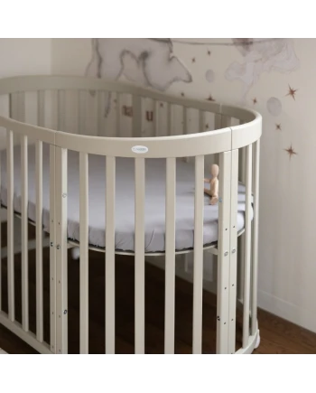 Organic Cotton Sheet 123x73 Oval Crib - Gray