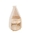 Beige Tulle Canopy for Crib + Canopy Frame