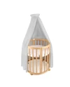 Gray Tulle Canopy for Crib + Canopy Frame
