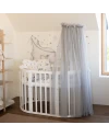 Gray Tulle Canopy for Crib + Canopy Frame