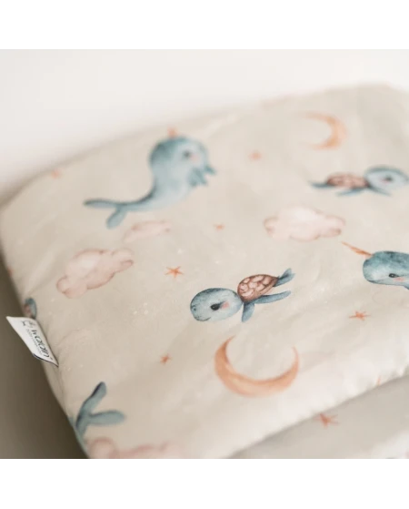 Bamboo Baby Pillow 30x40 – Whales | Waldin