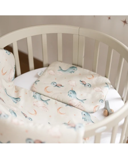 Bamboo Baby Pillow 30x40 – Whales | Waldin